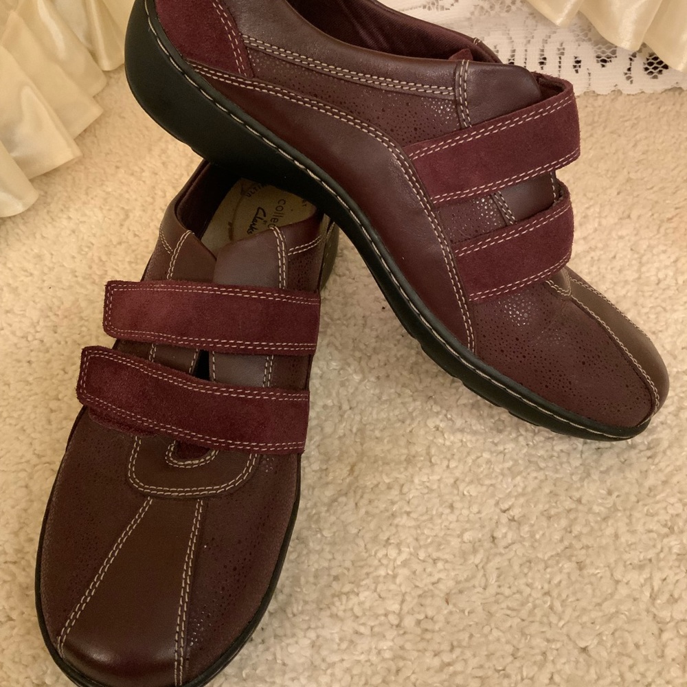 CLARKS CORA AZALIA WOMENS LEATHER SNEAKERS